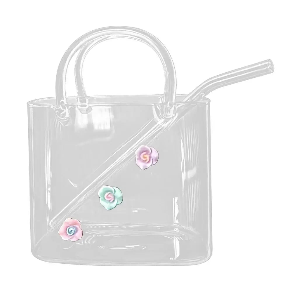 Purse Vase Flowers Large Capacity Wide Rim Drinkware Straw Flower Qme China Mainland Purple
