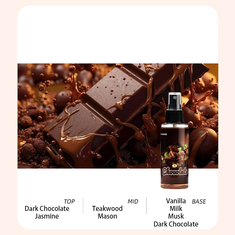 Alcohol-free Car Deodorant Spray Cocoa Strawberry Vanilla Cake Fresh Qme Chocolate 100ml