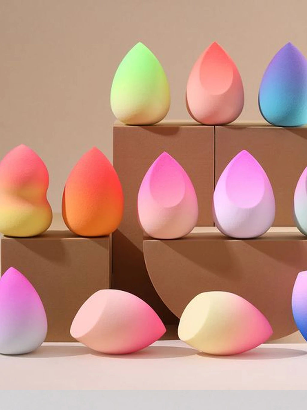 Ombre Makeup Sponges Beauty Sponge Blender Soft Wet Dry Qme