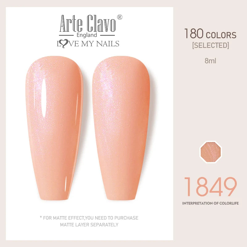 Arte Clavo Colorful Glitter Series UV Gel Nail Polish Sequin Soak Off