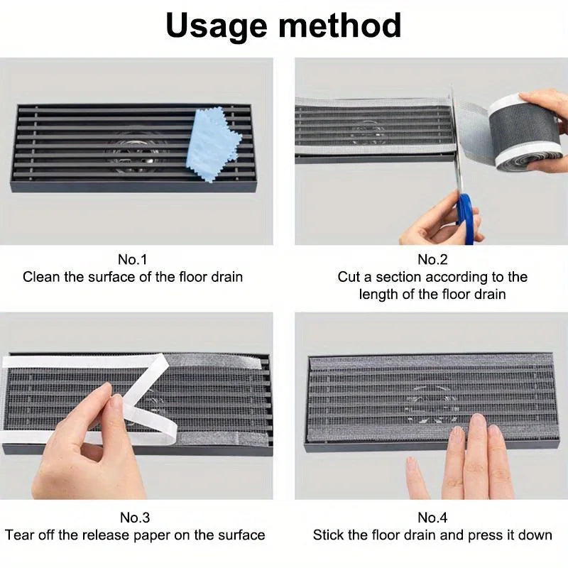 10cm Insect-Resistant Window Screen Repair Patch Fly Screen Window Net Hole Repair Disposable Drain Cover Roll Drain Filter Net Qme