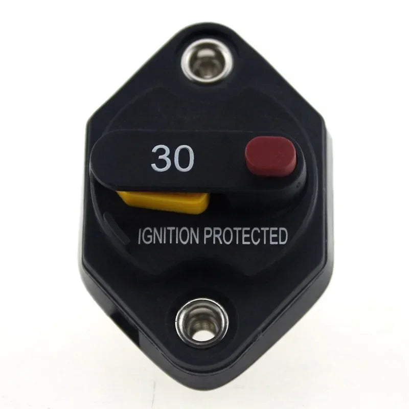 12-48V DC Car Boat Circuit Breaker 30-80A AMP Circuit Breaker Fuse Reset Waterproof Manual Circuit Breaker for Cars RV Boat Qme