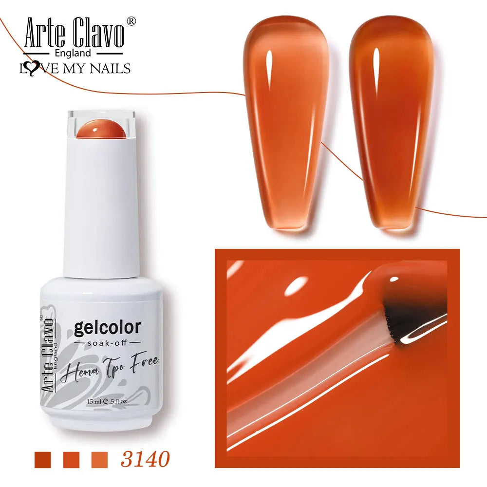 Arte Clavo Summer Nails Tip Candy Series Jelly Gel Nail Polish Blue Qme 3140