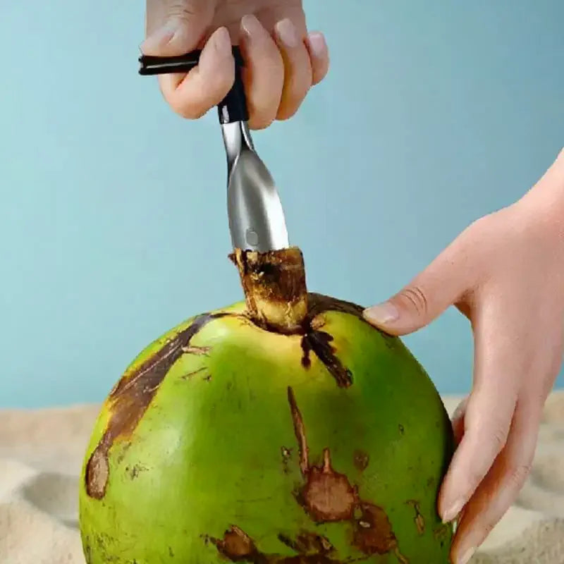 Stainless Steel Coconut Opener Tool T Shaped Puncher For Coconuts Easy Safe Drilling Qme
