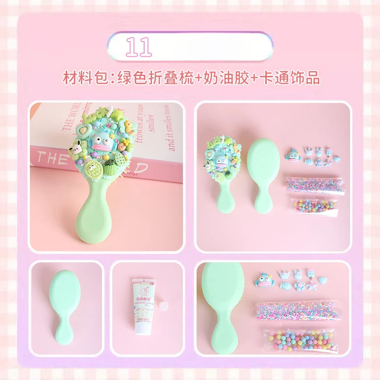 Hello Kitty Kuromi DIY Cream-colored Air-cushion Comb Materials Qme 11