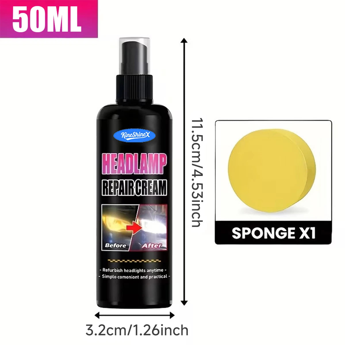 Universal Glass Scratch Remover Liquid Easy Apply Resin for Glasses, Phone Screens & Watch Glass Repair Kit with sponge 50ml Qme