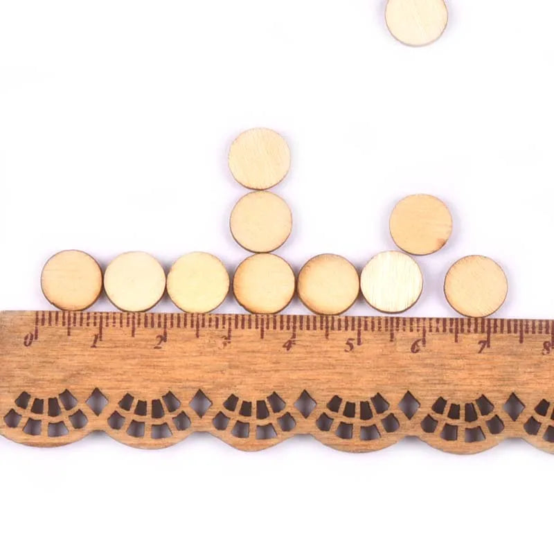 10-100mm Mix Round Wooden Scrapbooking Carft For Handmade Home Embellishments DIY Wood Circle Decoration 10/20/30/40/50mm m1821 Qme