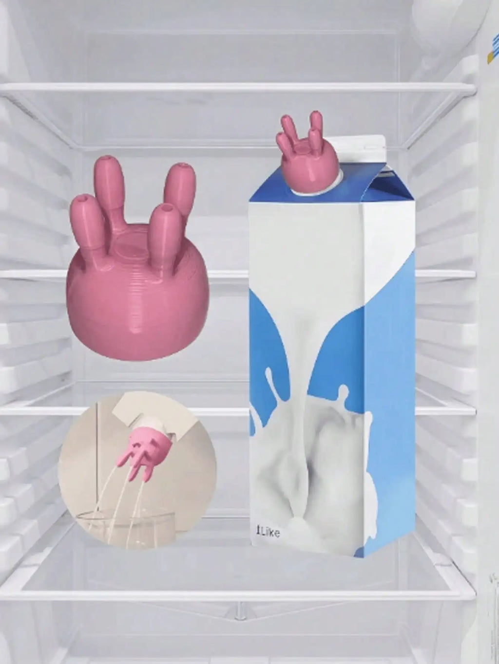 Cow Shaped Milk Box Cover Suitable 1 062-inch Bottle Mouth PLA Hard Qme