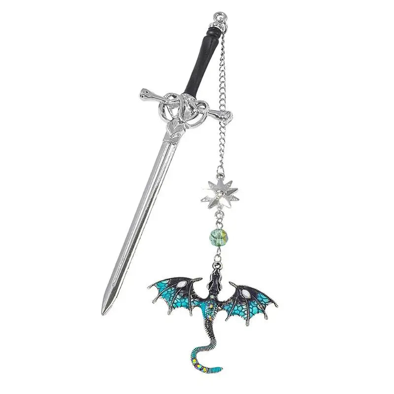 Fourth Wing Dragon Sword Bookmark Stylish Fantasy Gothic Design Page Qme A1