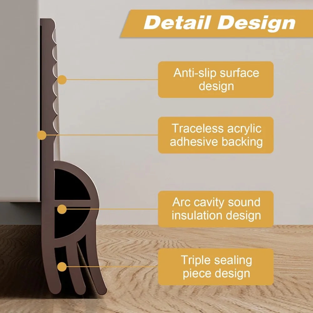 1M TPE Window Seal Strip Windproof Self-Adhesive Dustproof Insect Proof Door Bottom Weatherstripping Flexible Soundproof Strip Qme