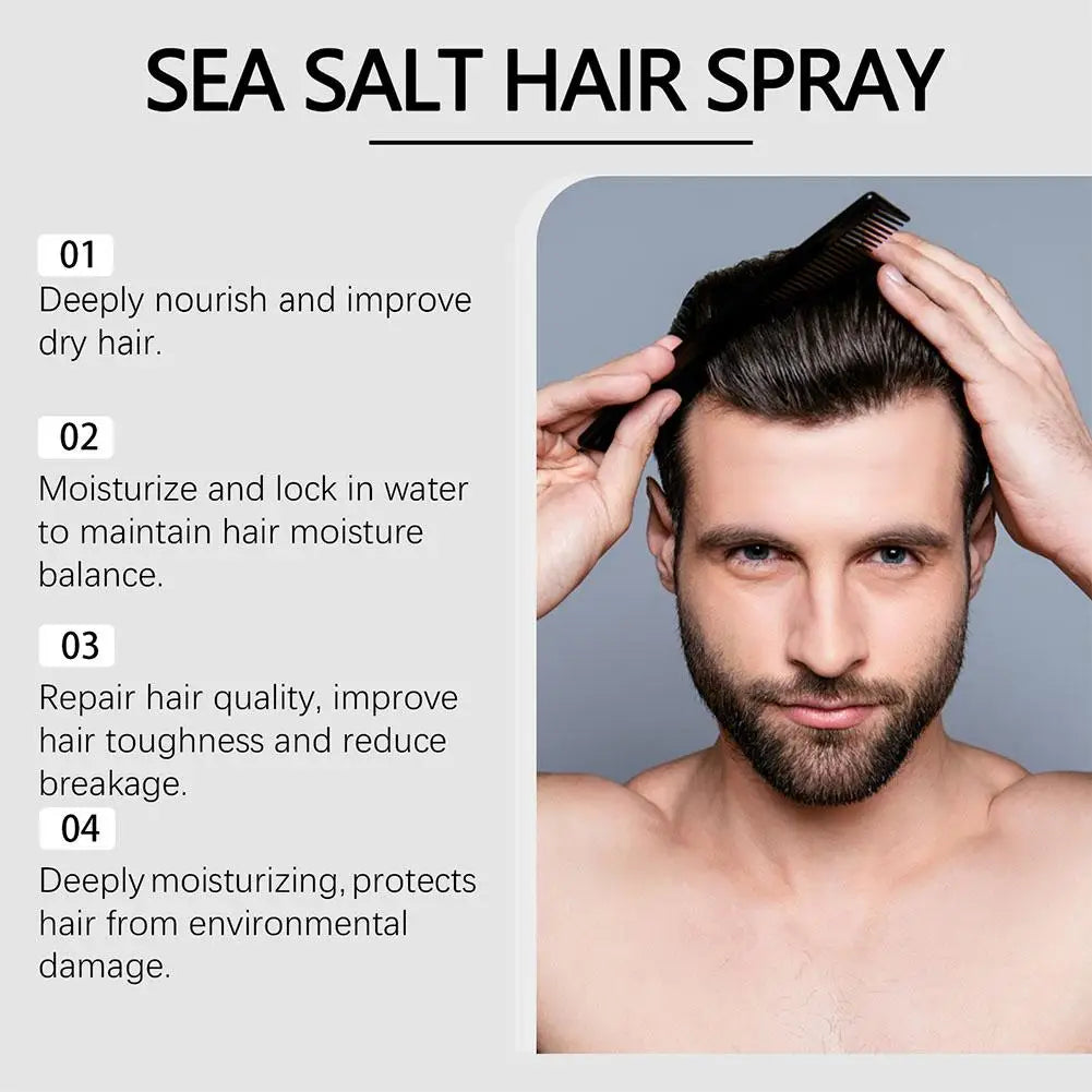 1 2 Sea Salt Hair Spray Men Women Beach Wave Volumizing Texturing Qme