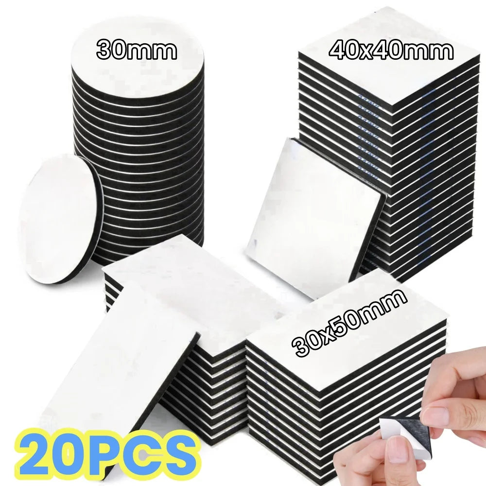 20PCS Strong Double Sided Foam Tape Self-adhesive EVA Foam Adhesive Tape for Home Decoration Installation Household Accessories Qme