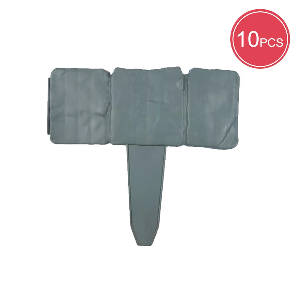 10/20pcs Garden Fence Imitation Stone Plant Support Stake Outdoor Edging Decorative Border DIY Lawn Yard Landscape Plant Fence Qme 10PCS A