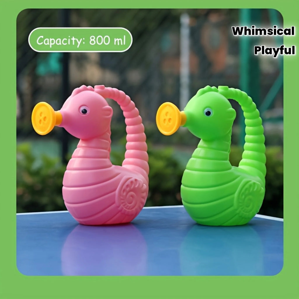 Kids Watering Can for Toddler Flower Garden Sand Beach Toy Cartoon Seahorse Garden Tools for Boys Girls Outdoor Summer Gifts Qme