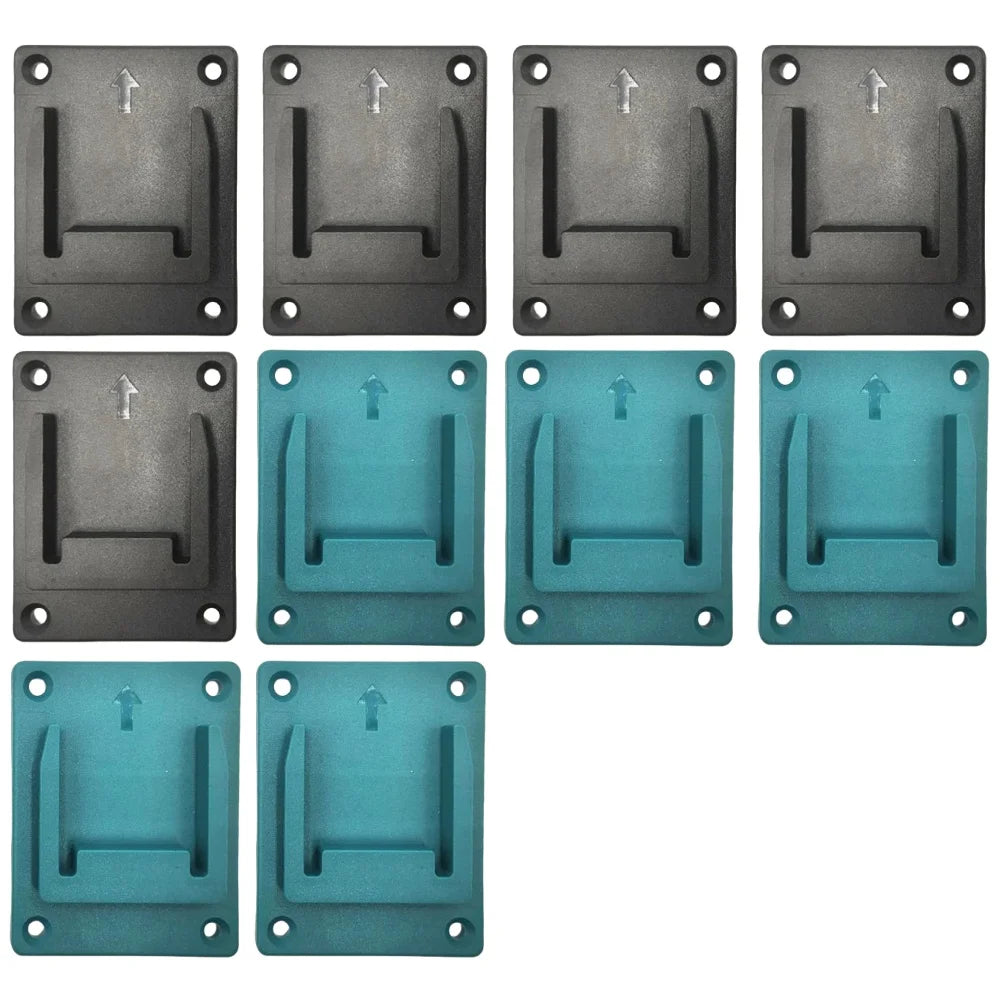 Wall Mount Drill Tool Storage Bracket For Makita For Bosch 14.4V/18V Li-ion Battery Tool Machine Fix Device Hang Display Stand Qme 5pcs Blue 5pcs Black