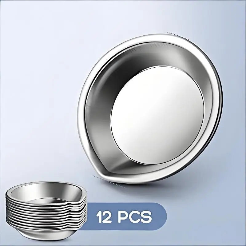 Stainless Steel Paint Palette Bowls Odorless Non-toxic Mixing Cups Qme A12