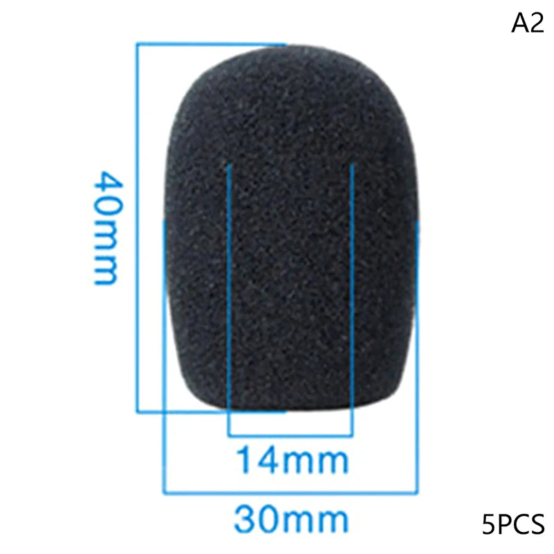 Foam Earphone Mic Cover Microphone Windscreen Headphone Sponge Black Qme 40X30CM