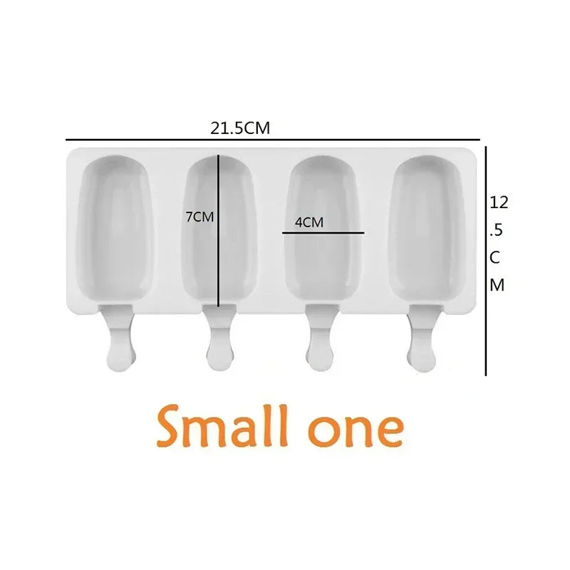 4 8 Hole Silicone Ice Cream Forms Popsicle Molds DIY Homemade Dessert Qme S