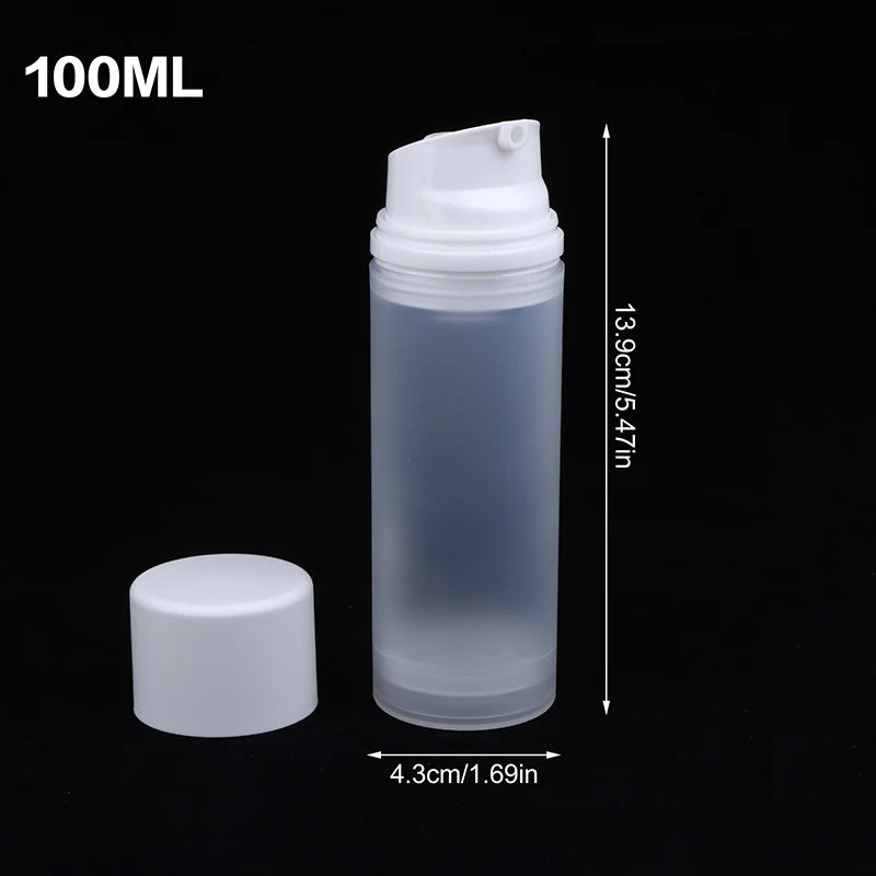 30- Frosted Travel Pump Bottle Dispenser Empty Lotion Bottles Qme 100ml