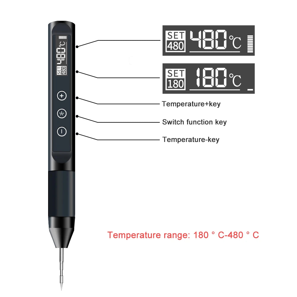 X210 Digital USB Soldering Iron Temperature Adjustable Smart Electric Qme