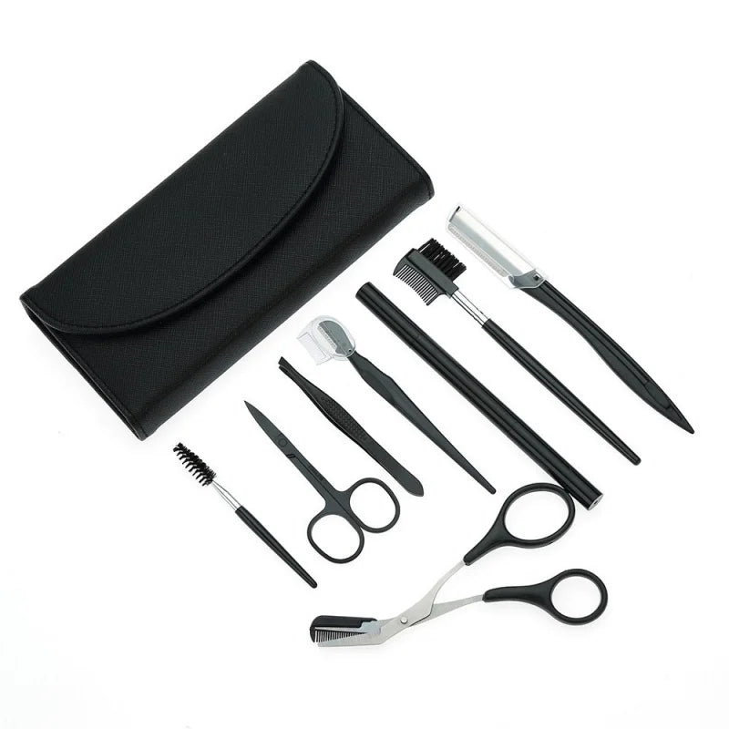 Eyebrow Grooming Shaper Pencil Tweezers Women Men Complete Qme