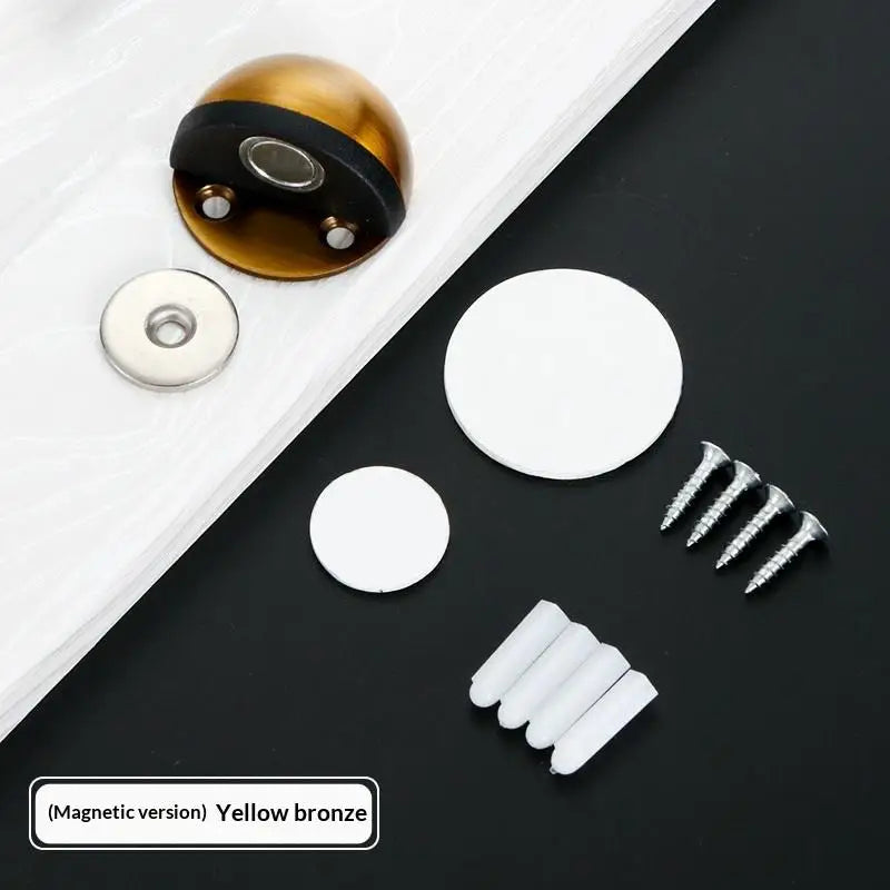 Silicone Magnetic Door Holder No-Punch Adhesive Door Stopper Anti-Collision Buffer for Floor Wall Protection Home Hardware Qme A11
