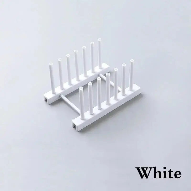 Plastic Drain Rack For Dishes Multifu Kitchen Cabinet Storage And Organizing Shelf Household Bowl Rack Plate Rack And Dish Rack Qme White