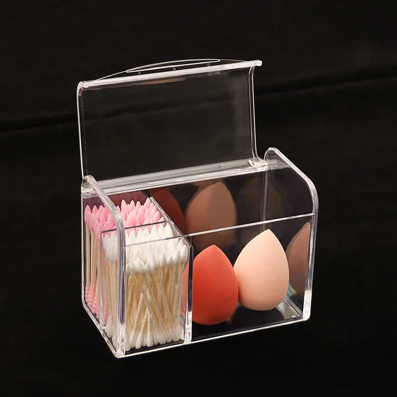 Swabs Storage Containers Lid Transparent Cotton Swab Holder Dustproof Qme