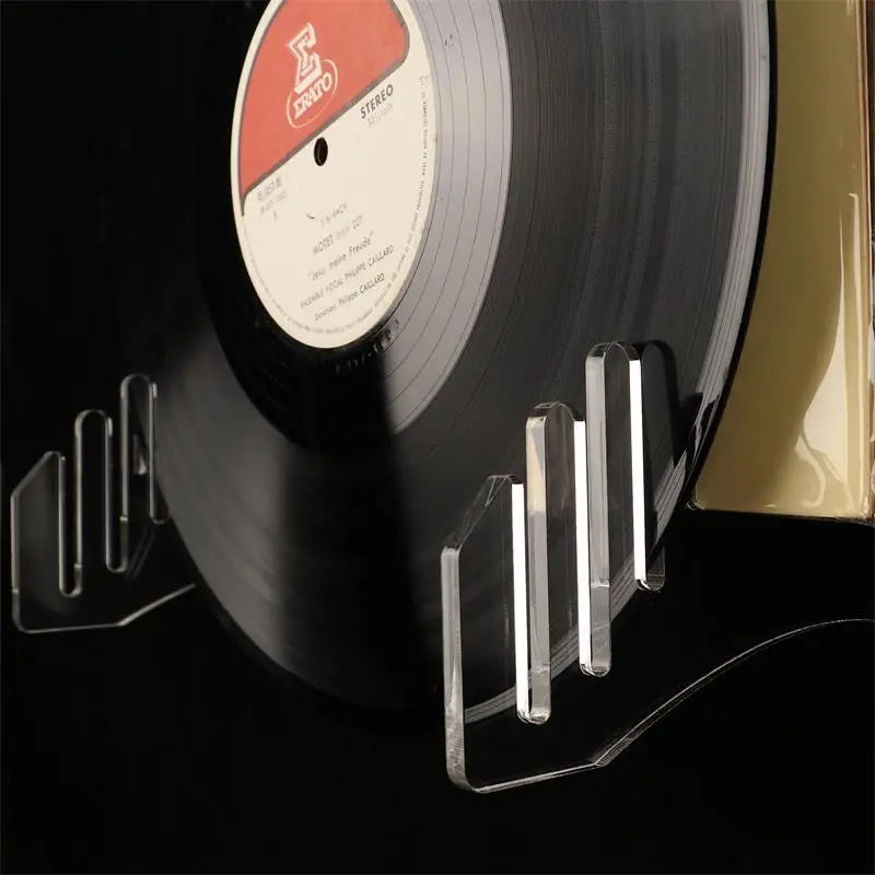 Acrylic Display Rack Stand Storage 12 Albums Clear Vinyl Record Qme