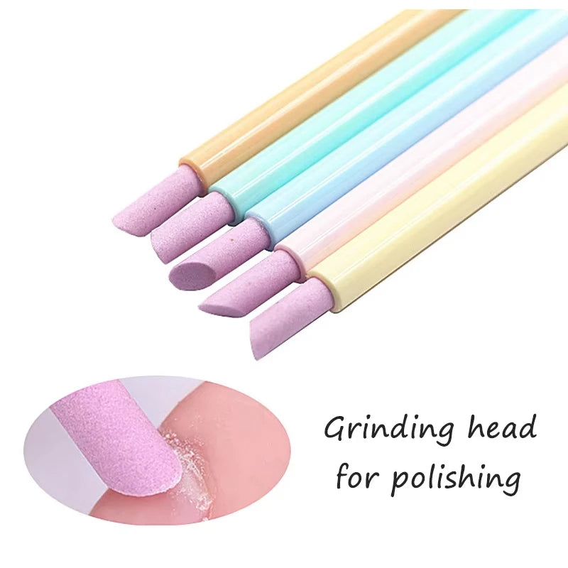 Doublehead Cuticle Trimmer Pusher Dead Skin Remover Nail Art Nipper Qme