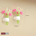 1 12 Dollhouse Miniature Handheld Flower Model Wall Hanging Qme Pink