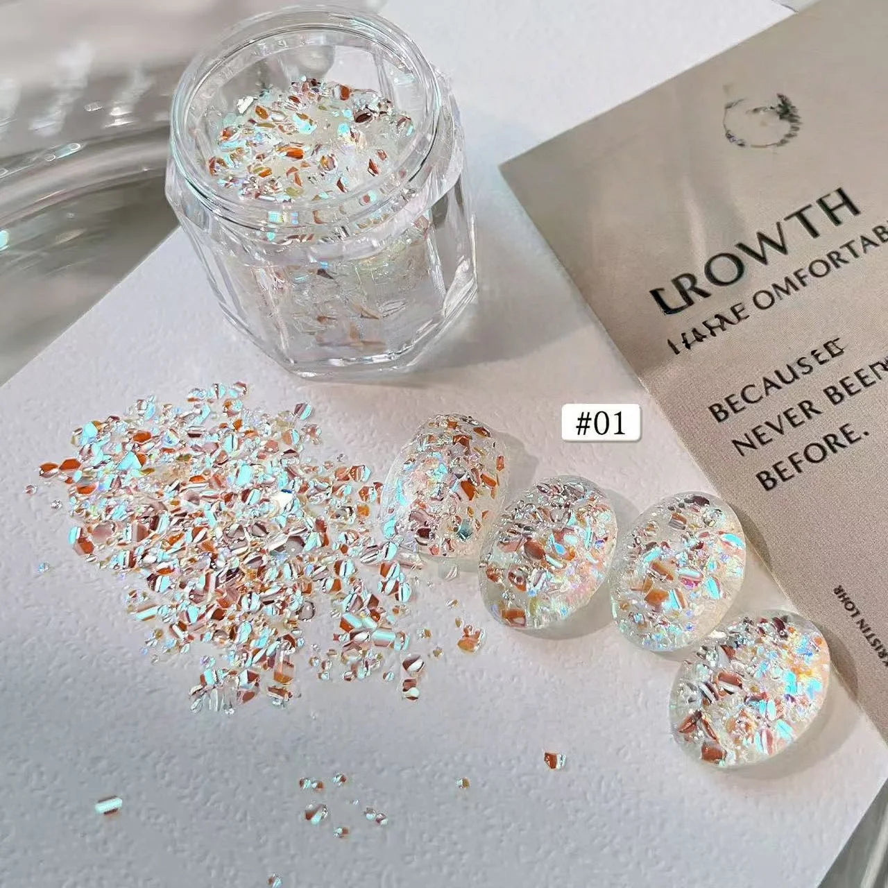 White Internet Celebrity Hot-selling Light Chasing Flash Nail Art Qme 01