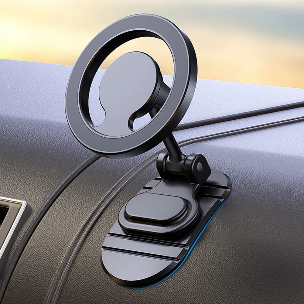 Magnetic Car Phone Holder Mount 360 Rotation Foldable Vehicles Mobile Support Car Phone Holder Stand for iPhone 15 14 13 ProMax Qme