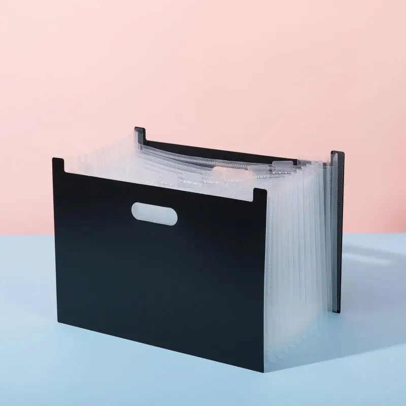 A4 Accordion Folder Clear Index Labels Expanding Document File Qme BK1