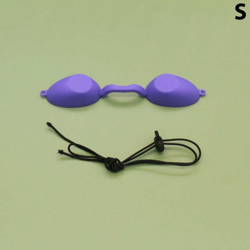 Silicone Protectve Eye Goggle IPL Laser LED UV Lamp Treatment Qme S Purple