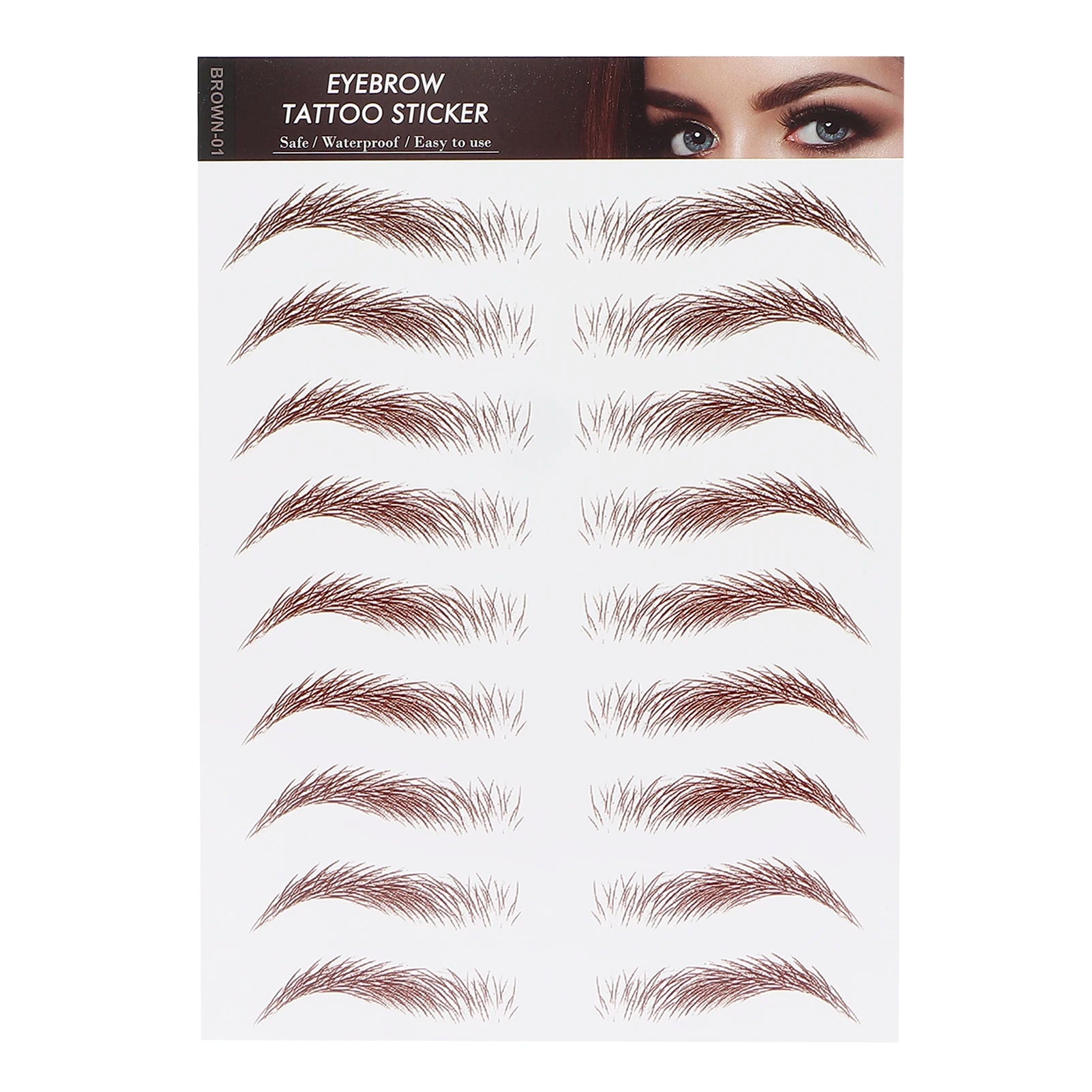 Professional Waterproof Eyebrow Tattoo Sticker Eyebrow Transfer Sticker for Women Lasting Eyebrow Tattoo Sticker Eyebrow Sticker Qme A