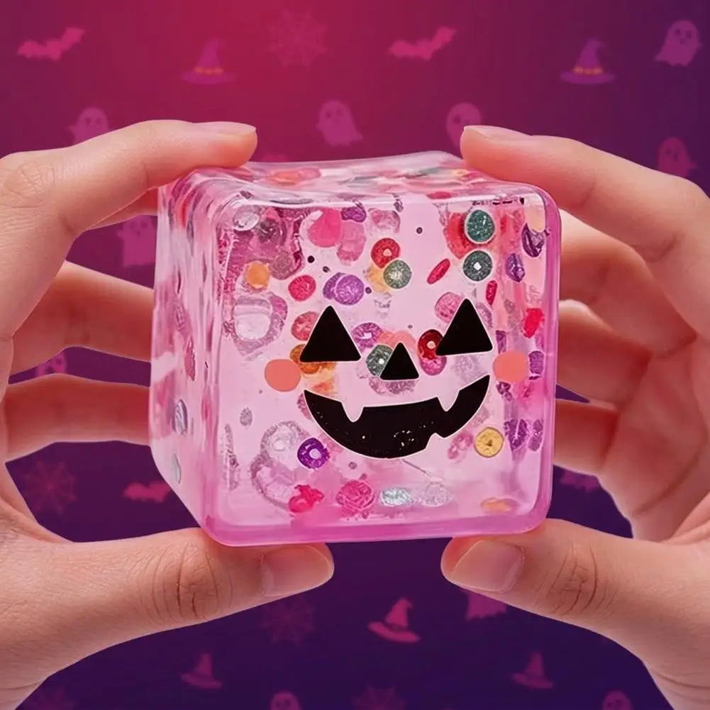 Halloween Ice Cube Squishy Toy Slow Rising Maltose Sensory Fidget Qme