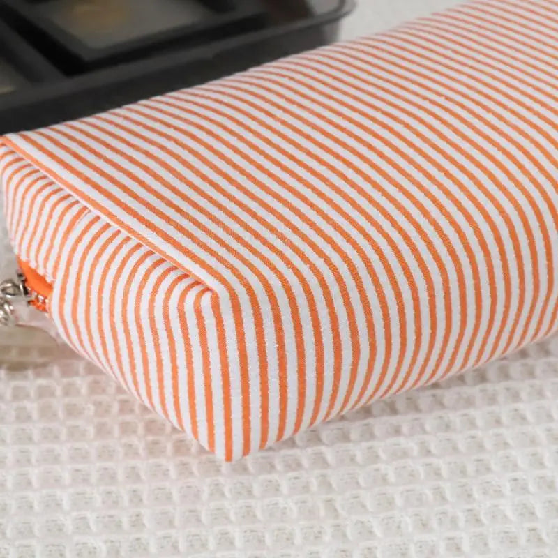 Toiletry Storage Pouch Fresh Simple Striped Cosmetic Bag Large Qme