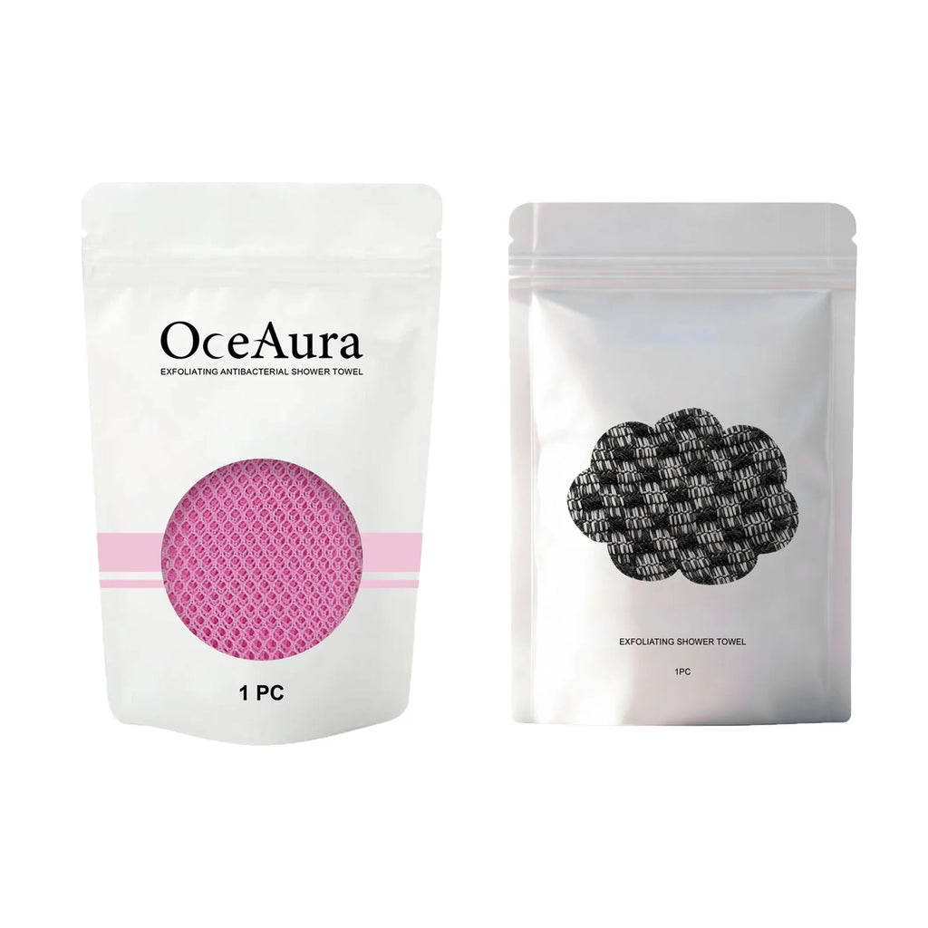 Back Scrubbing Towel Durable Exfoliating Body Towel Cleansing Skin Polishing Cloth Oil Control Dirt Removal Bath Accessories Qme