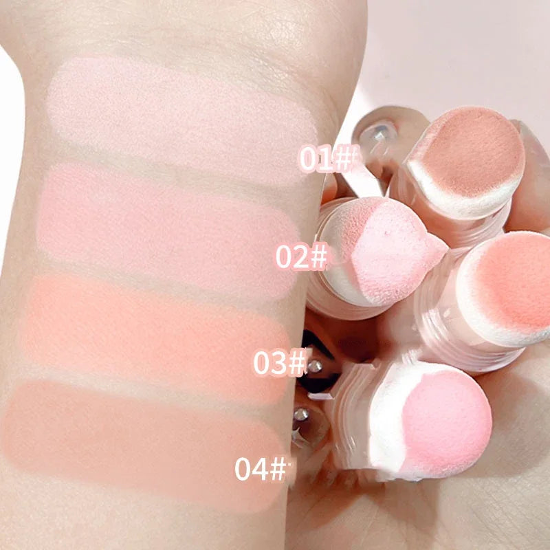 Double-ended Blush Stick Soft Face Brightening Contouring Shadow Blusher Powder Peach Pink Cheek Tint Korean Makeup Cosmetics Qme