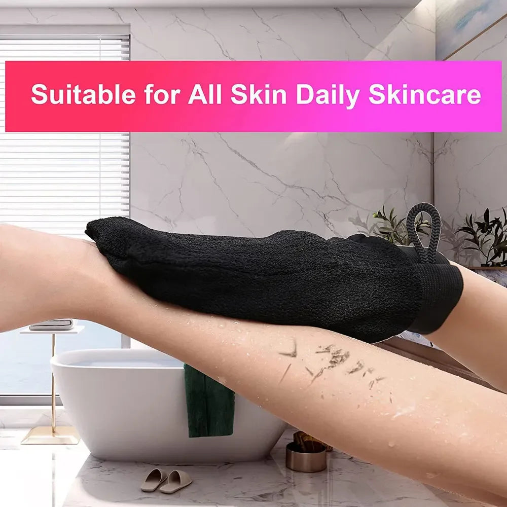 Moroccan Hammam Exfoliating Shower Gloves Painless Remove Dead Skin Scrub Body Korean Massage Mitt Bathroom Cleaning Gadget 1pc Qme