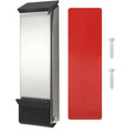 Heavy Duty Metal Door Stopper Windproof Anti-collision Rubber Base Qme Silvery