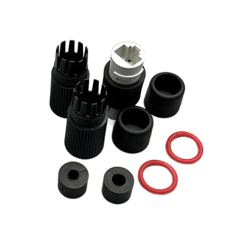 RJ45 Docking Connector Ethernet Network Straight-through Waterproof Qme Black