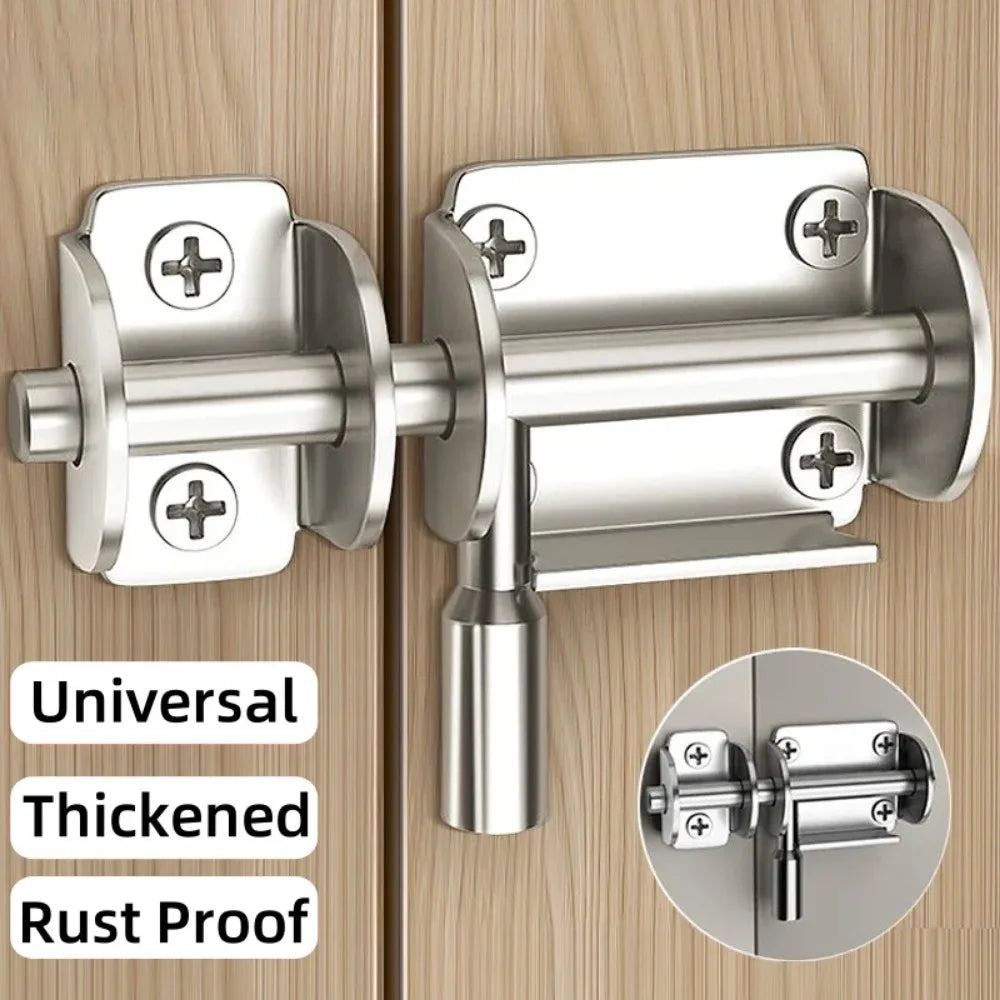 Stainless Steel Door Latch Solid Sliding Bolt Door Latch Lock with Screws Garden Door Bathroom Door Hardware Door Security Lock Qme