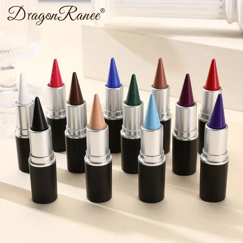 Creamy Texture Eyeliner Black Red Matte Easy Coloring Sweatproof High Pigment Eyeliner Pencil Daily Makeup Accessories for Women Qme