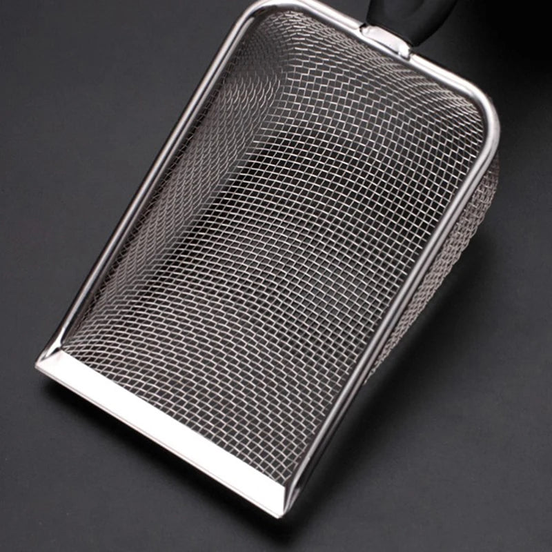 ^Pet Cleaning Tools Stainless Steel Feces Shovel Net Cat Litter Shovel Reptiles Lizard Sand Shovel Mesh Screen Fecal Spoon Qme