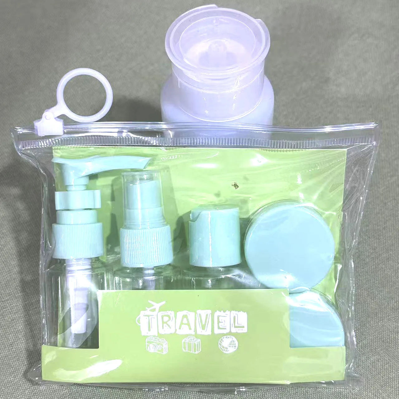 Travel Bottles Leak Proof Press Refillable Containers Cosmetics Qme Green