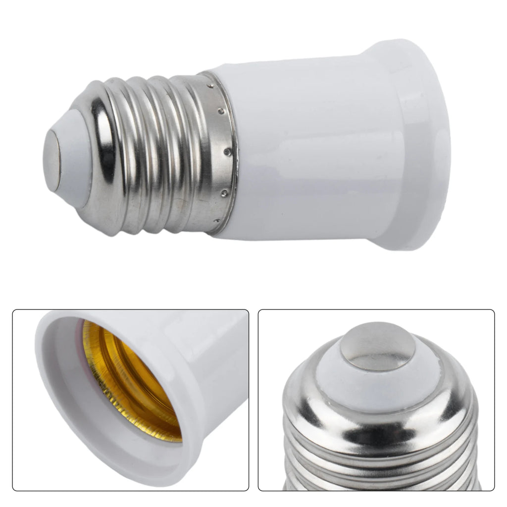 E27 To E27 Extend Socket Base 3cm 1.2inch Adapter Extension Base Lamp Holder Converter Light Bulb Socket Extender Light Bulb Cap Qme