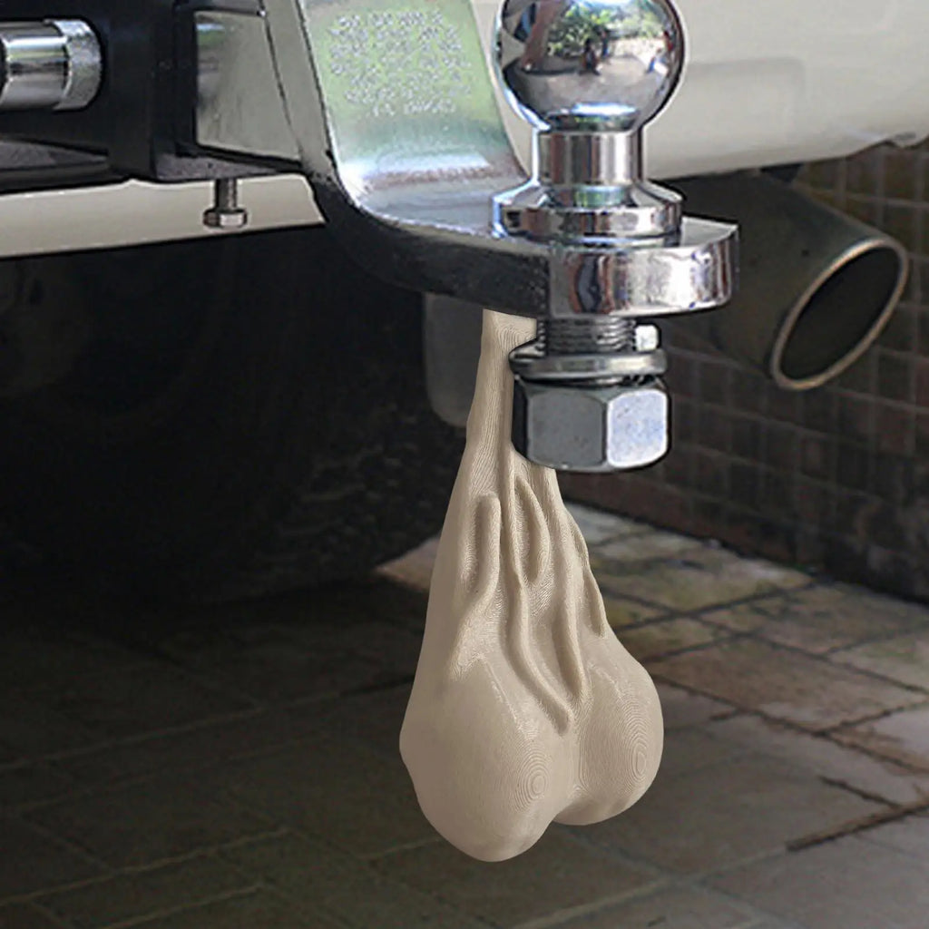 Truck Balls Nuts Decorative Bumper Ornaments Funny Prank Gag Automotive Vehicle Decoration for Boyfriend Husband Men Family Qme