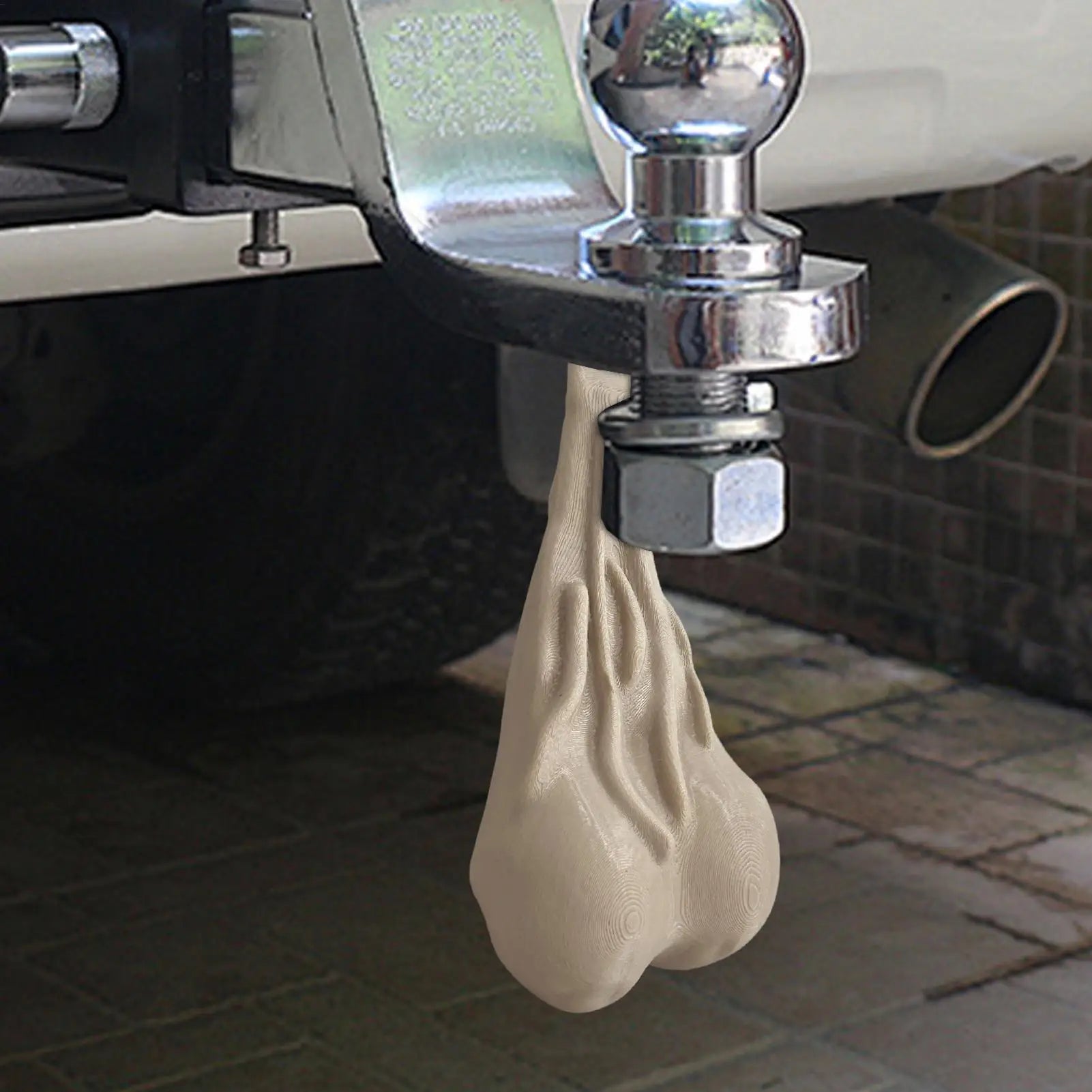 Truck Balls Nuts Decorative Bumper Ornaments Funny Prank Gag Automotive Vehicle Decoration for Boyfriend Husband Men Family Qme